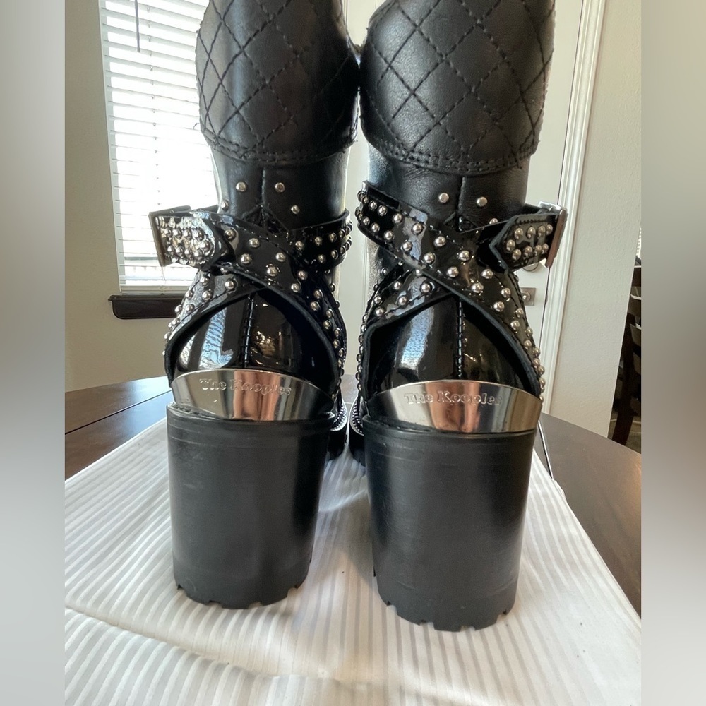 The Kooples. Studded accents leather combat boots. NWOT. Black. Never worn! - Picture 6 of 11
